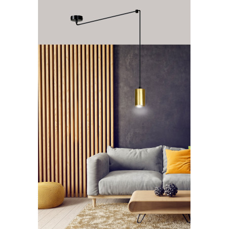 Lampa wisząca  TRAKER 1 BL/GOLD 526/1 EMIBIG