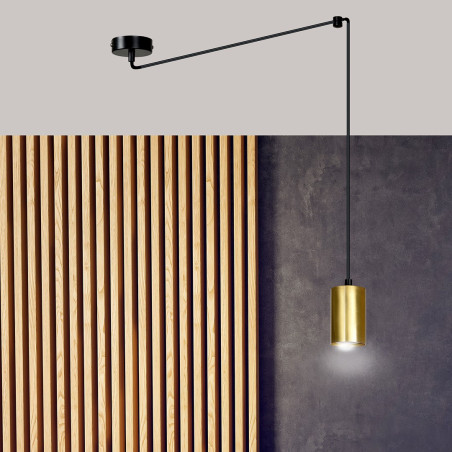 Lampa wisząca  TRAKER 1 BL/GOLD 526/1 EMIBIG