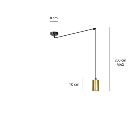 Lampa wisząca  TRAKER 1 BL/GOLD 526/1 EMIBIG