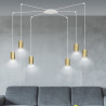 Lampa wisząca  TRAKER 6 WH/GOLD 527/6 EMIBIG