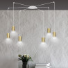 Lampa wisząca  TRAKER 6 WH/GOLD 527/6 EMIBIG