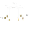 Lampa wisząca  TRAKER 6 WH/GOLD 527/6 EMIBIG