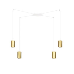 Lampa wisząca  TRAKER 4 WH/GOLD 527/4 EMIBIG