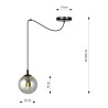 Lampa wisząca  GIGI 1 BL GRAFIT 937/1 EMIBIG