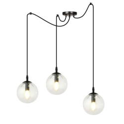 Lampa wisząca  GIGI 3 BL TRANSPARENT 936/3 EMIBIG