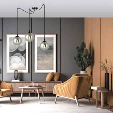 Lampa wisząca  GIGI 3 BL GRAFIT 937/3 EMIBIG