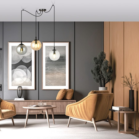 Lampa wisząca  GIGI 3 BL MIX 939/3 EMIBIG