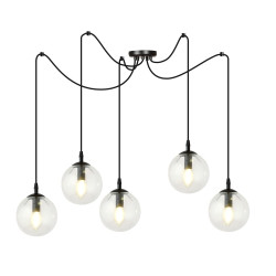 Lampa wisząca  GIGI 5 BL TRANSPARENT 936/5 EMIBIG
