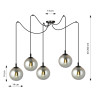 Lampa wisząca  GIGI 5 BL GRAFIT 937/5 EMIBIG