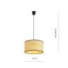Lampa wisząca ASTON 1 RATTAN 1149/1 EMIBIG