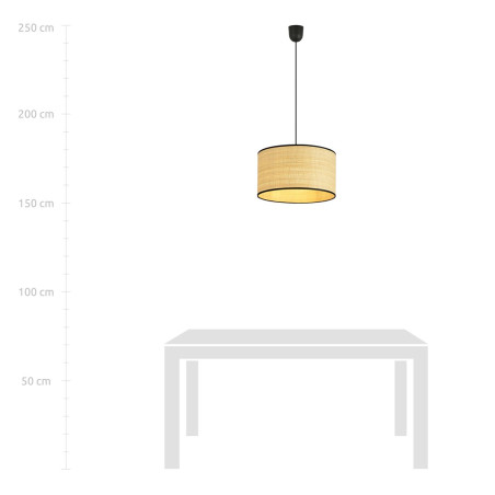 Lampa wisząca ASTON 1 RATTAN 1149/1 EMIBIG