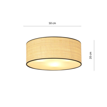 Lampa sufitowa  ASTON 3 RATTAN 1149/3 EMIBIG