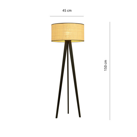 Lampa podłogowa ASTON LP1 RATTAN 1149/LP1 EMIBIG