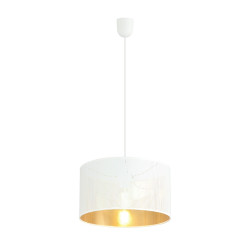 Lampa wisząca ASTON 1 WHITE/GOLD 1147/1 EMIBIG