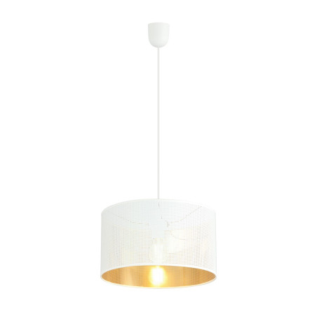 Lampa wisząca ASTON 1 WHITE/GOLD 1147/1 EMIBIG