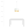 Lampa wisząca ASTON 1 WHITE/GOLD 1147/1 EMIBIG