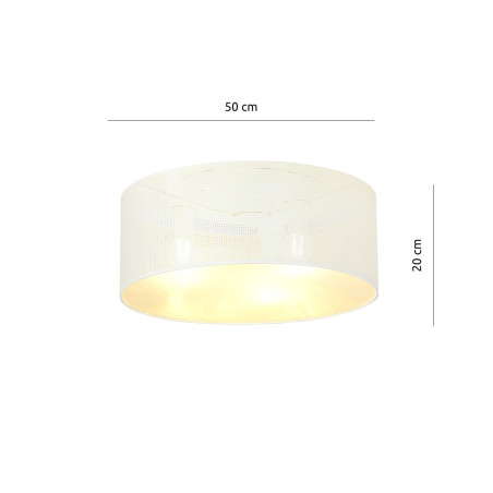 Lampa sufitowa  ASTON 3 WHITE/GOLD 1147/3 EMIBIG