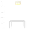Lampa sufitowa  ASTON 3 WHITE/GOLD 1147/3 EMIBIG
