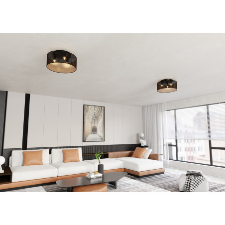 Lampa sufitowa  ASTON 3 BLACK/GOLD 1148/3 EMIBIG