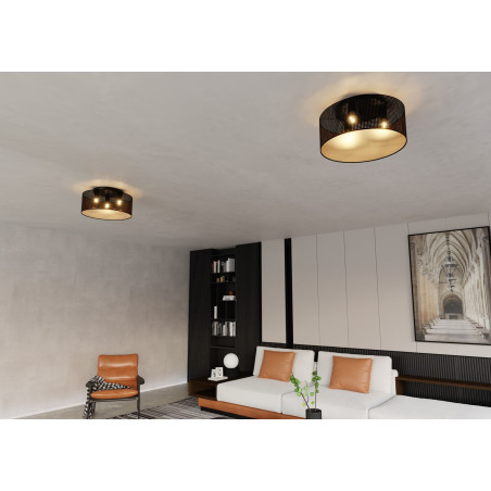 Lampa sufitowa  ASTON 3 BLACK/GOLD 1148/3 EMIBIG