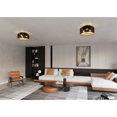 Lampa sufitowa  ASTON 3 BLACK/GOLD 1148/3 EMIBIG