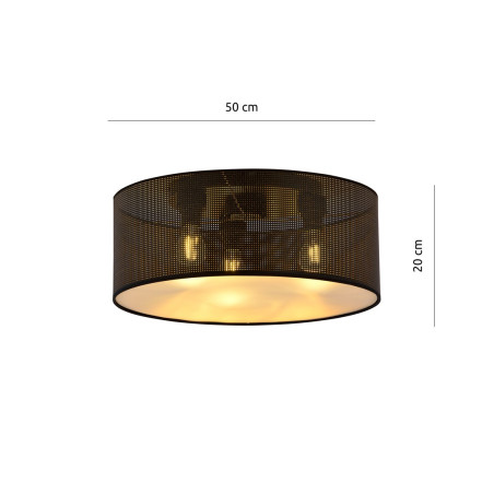 Lampa sufitowa  ASTON 3 BLACK/GOLD 1148/3 EMIBIG