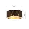 Lampa sufitowa  ASTON 3 BLACK/GOLD 1148/3 EMIBIG
