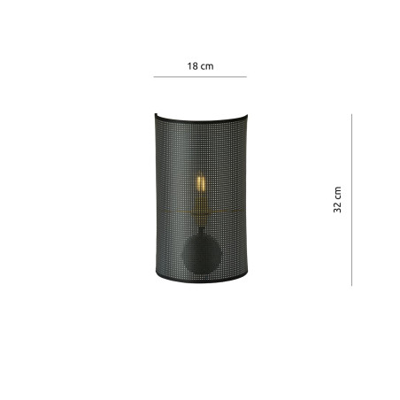 Kinkiet ASTON K1 BLACK/GOLD 1148/K1 EMIBIG