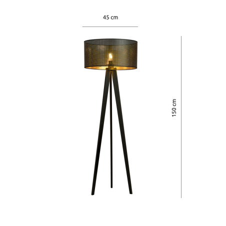 Lampa podłogowa ASTON LP1 BLACK/GOLD 1148/LP1 EMIBIG