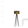 Lampa podłogowa ASTON LP1 BLACK/GOLD 1148/LP1 EMIBIG