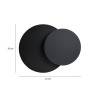 Kinkiet CIRCLE 1C BLACK 972/2 EMIBIG