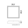 Lampa sufitowa zewnętrzna Beni BN-KW285XL SU-MA