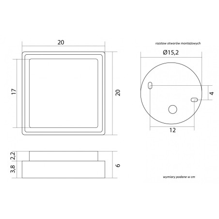 Lampa sufitowa zewnętrzna Beni BN-KW200 SU-MA
