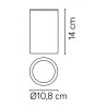 Lampa sufitowa zewnętrzna Adela 7004 DG SU-MA