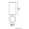Lampa sufitowa zewnętrzna Adela 7003 BL SU-MA