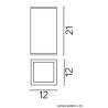 Lampa sufitowa zewnętrzna Adela 8003 BL SU-MA