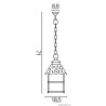 Lampa wisząca zewnętrzna CADIZ K 1018/1/Z SU-MA