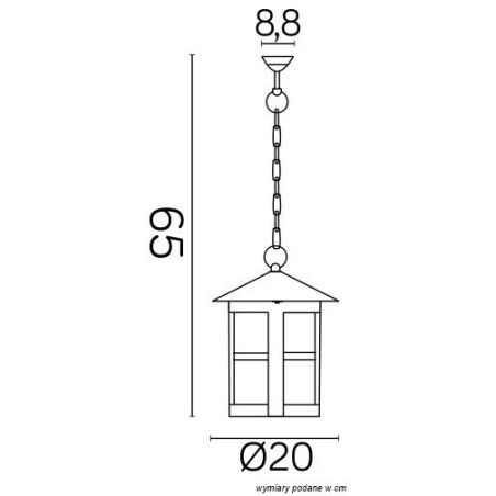 Lampa wisząca zewnętrzna CORDOBA II K 1018/1/TD SU-MA