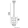 Lampa zewnętrzna wisząca CORDOBA K 1018/1/T SU-MA
