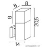 Kinkiet zewnętrzny Cube CB-K DG SU-MA