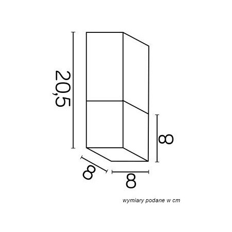 Lampa sufitowa zewnętrzna Cube CB-S AL SU-MA