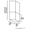 Lampa sufitowa zewnętrzna Cube CB-S BL SU-MA
