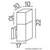 Kinkiet zewnętrzny Cube Max CB-MAX K BL SU-MA