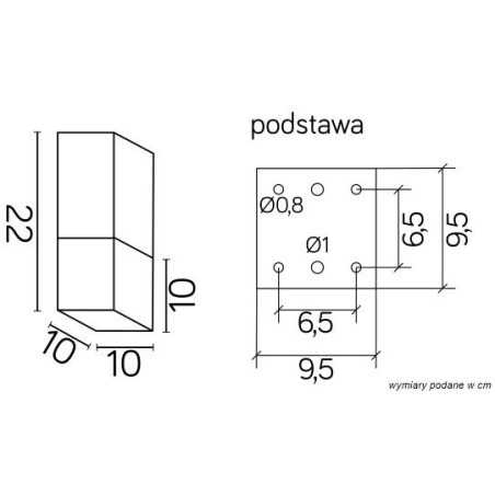 Lampa sufitowa zewnętrzna Cube Max CB-MAX S BL SU-MA