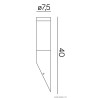 Kinkiet zewnętrzny Inox Black ST 021 BL SU-MA