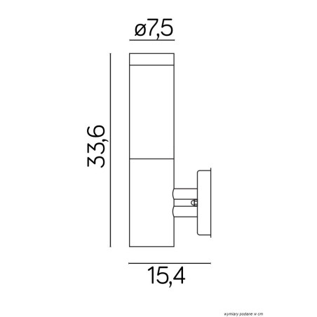 Kinkiet zewnętrzny Inox Black ST 025 BL SU-MA