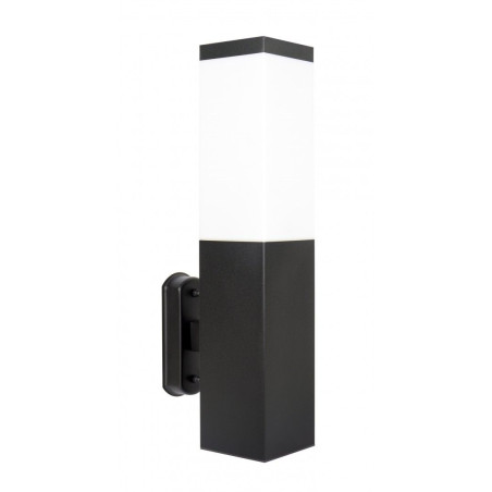 Kinkiet zewnętrzny Inox Kwadratowa Black SS802-A BL SU-MA