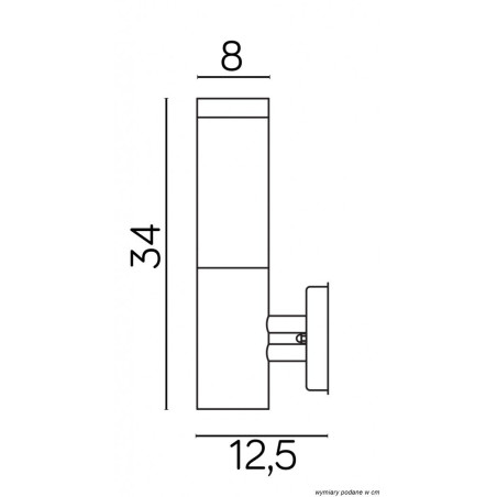Kinkiet zewnętrzny Inox Kwadratowa Black SS802-A BL SU-MA