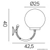 Kinkiet zewnętrzny Kule classic K 3012/1/K 250 P SU-MA