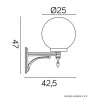 Kinkiet zewnętrzny Kule Classic 	K 3012/1/K 250 U SU-MA
